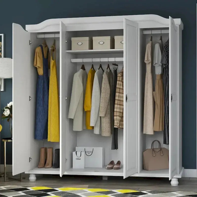 Palace Imports 4-Door Solid Wood Wardrobe Armoire, 72.25w - Kyle