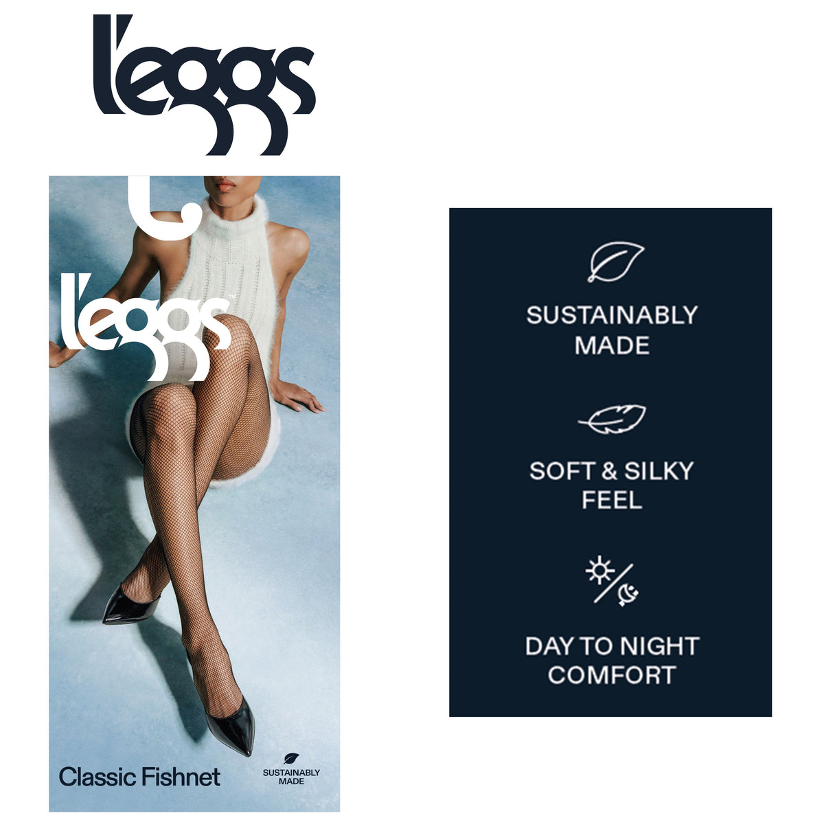 L'eggs 360 Contour Women's Same to Waist Fishnet Tights