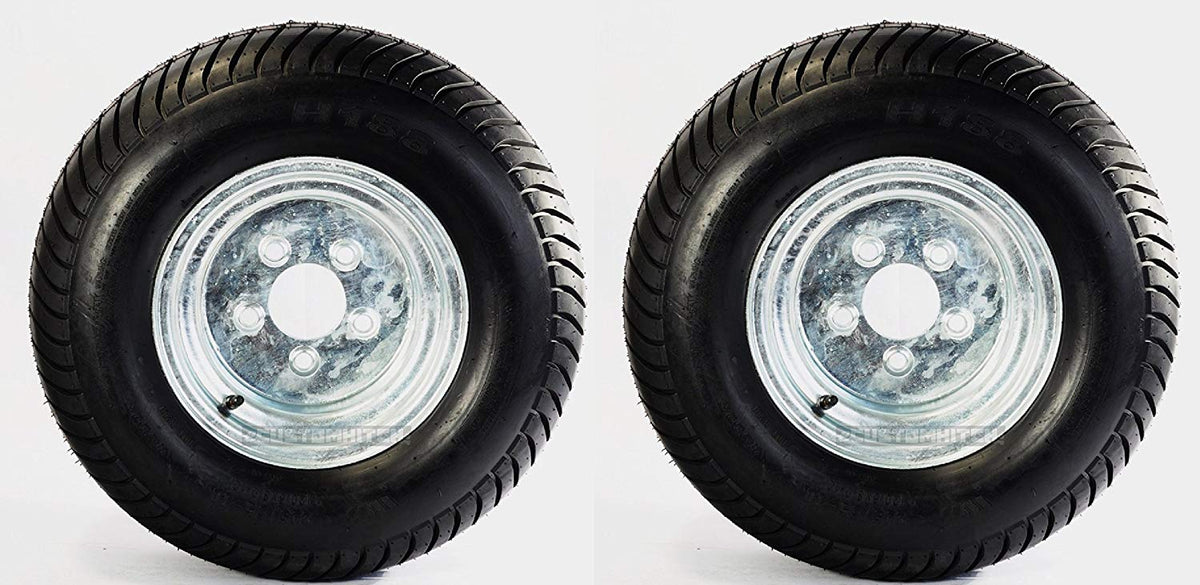 205/65-10 Trailer Tire With 5 Lug 4.5 inch Bolt Pattern, Load Range E, 1535 lbs Capacity