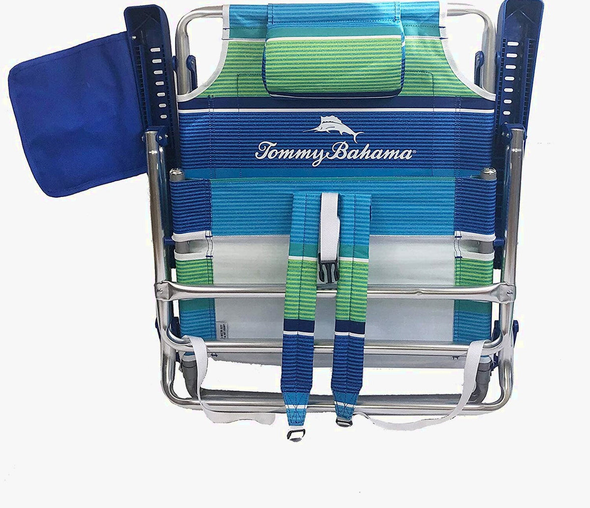 Tommy Bahama 2-Pack Backpack Beach Chairs With Storage Pouch And Towel Bar - 8 Positions, 250 Lbs