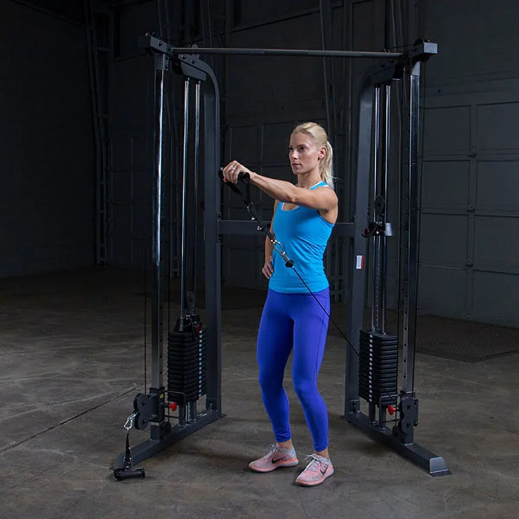 Body-Solid Powerline Functional Trainer Cable Machine, Dual 210 Lb. Weight Stacks - PFT100