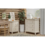 Farmhouse Fully Assembled Nightstand With 2 Drawers