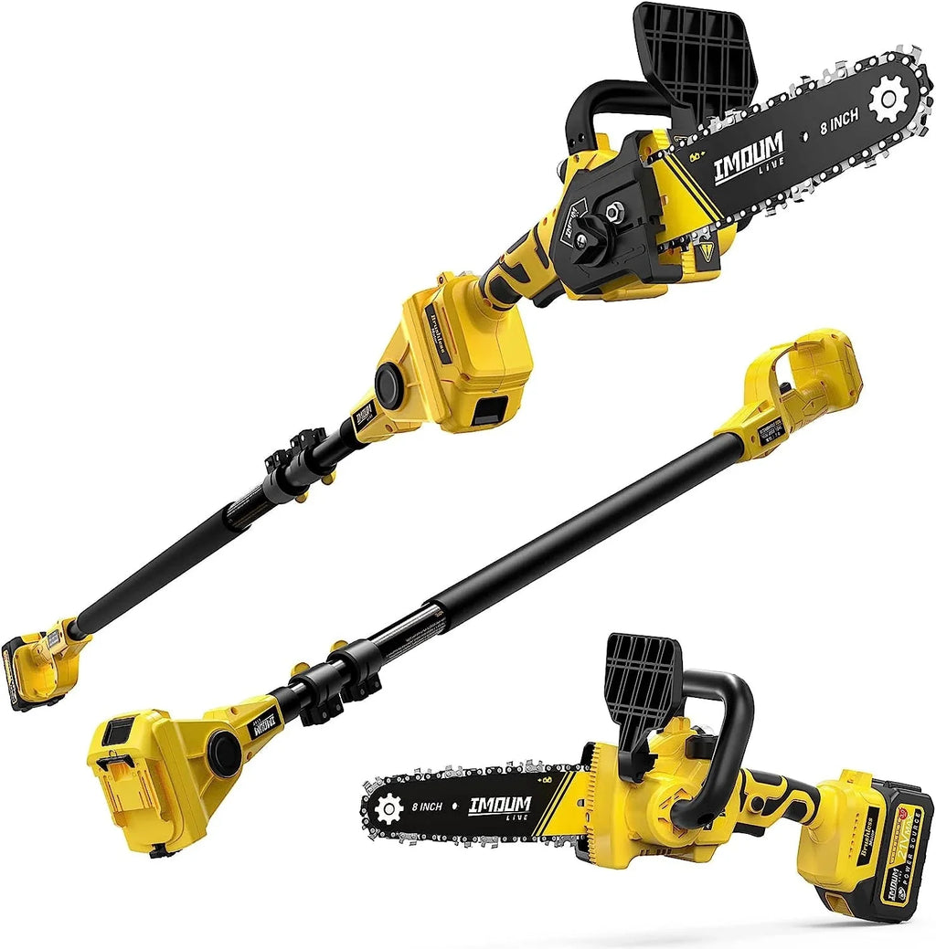 IMOUMLIVE 2-in-1 Brushless Cordless Pole Saw And 8 Inch Mini Chainsaw - 8 Inch