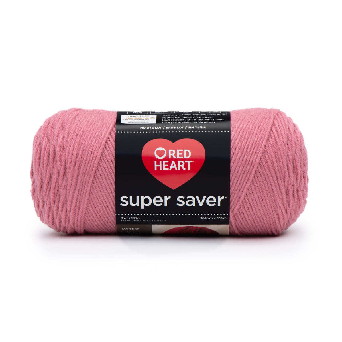 Red Heart Super Saver 4 Medium Acrylic Yarn Black 7oz 198g 364 Yards