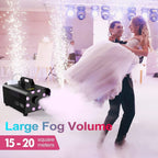 DIGITNOW Halloween Smoke Machine, Remote Controlled, 3 Stage LED Lights