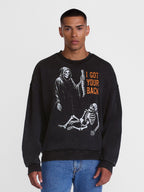 Men's Halloween Back Breaker Graphic Long Sleeve Sweatshirt from Way to Celebrate, Sizes XS-5XB