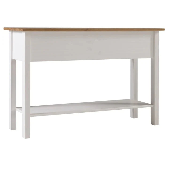 Solid Pine Wood Console Table With 3 Drawers - 47.99in W x 12.64in D x 28.82in H