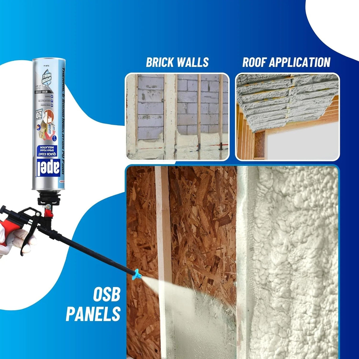 apel Spray Foam Insulation Kit, 12 x 32.80 oz / 240 Bd ft - 12 Pack