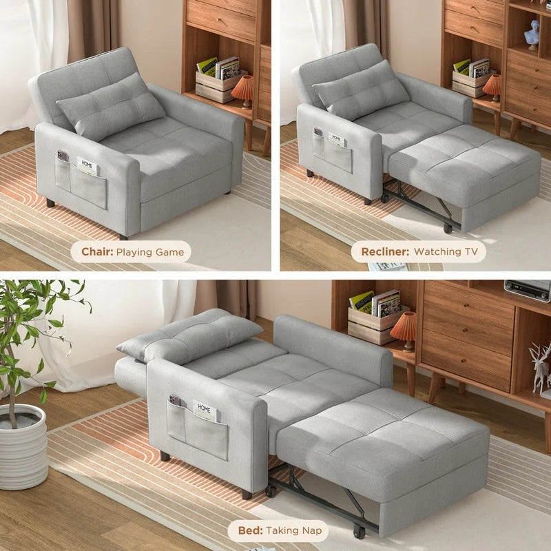 3-in-1 Adjustable Pull-Out Sleeper Sofa Bed With 330 Pounds Capacity