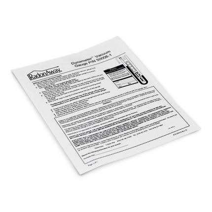 RadonAway Radon Fan Install Kit With Two 3x3 White Couplings, U-Tube Vacuum Gauge And System Labels - GP501