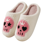 BERANMEY Halloween Slippers for Women Perfect Soft Plush Comfy Warm Slip-On Cute Womens Slippers Indoor Fluffy House Slippers for Women and Men Non-slip Fuzzy Flat Slides