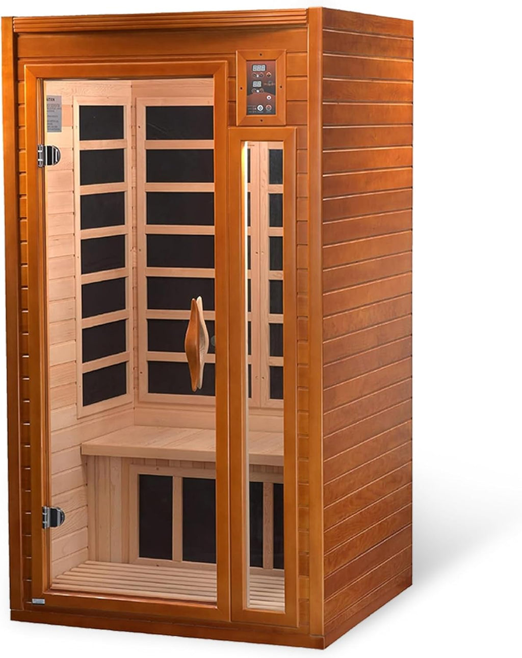 DYNAMIC SAUNAS 1- to 2-Person Low EMF Far Infrared Dry Heat Sauna With Red Light Therapy - Barcelona