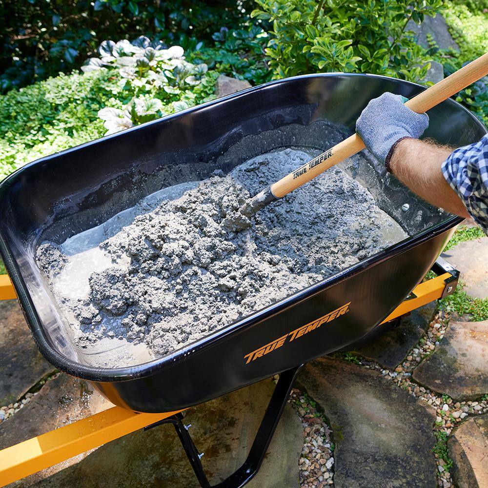 True Temper Steel Wheelbarrow 6 cu. ft. With Never Flat Tire And Steel Handles - R6STFFEC