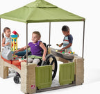 Step2 All Around Playtime Patio With Canopy Kitchen Play Set - 874100