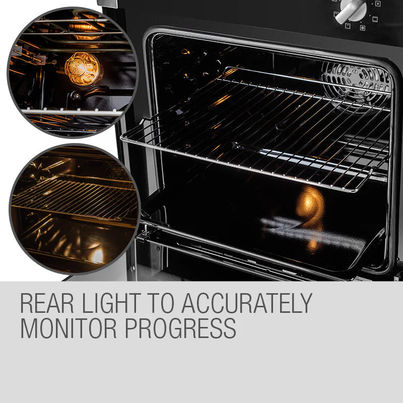 EuroChef Built-In Electric Wall Oven 60cm 70L 8 Function Fan Forced Stainless - OE708B
