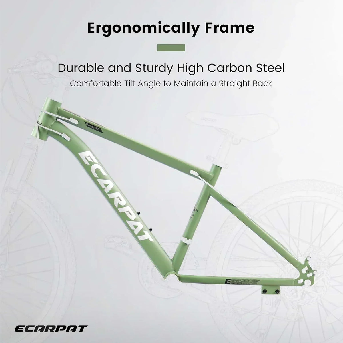 UPYOOE Mountain Bike With Carbon Steel Frame, 24/26 Inch Wheels And 21-Speed Shifting