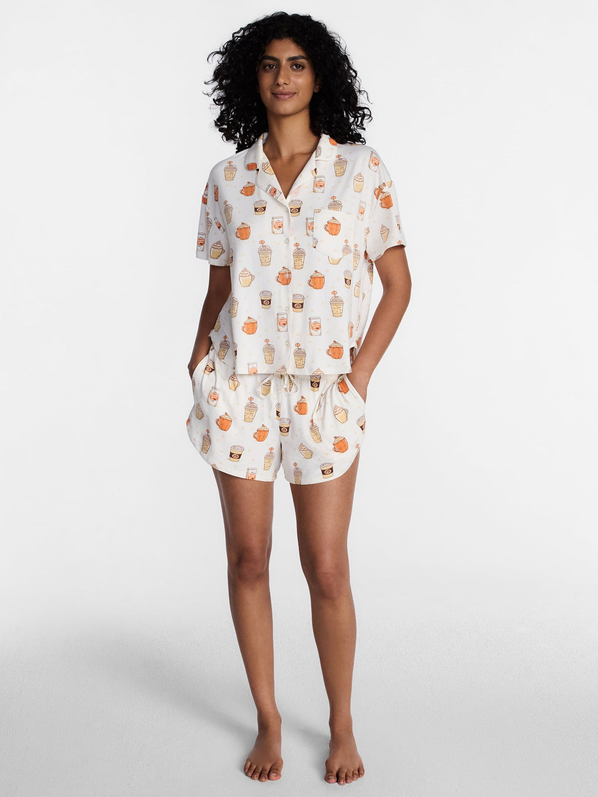Halloween Women's Notched Top and Shorts Pajama Set from Way to Celebrate, 2-Piece