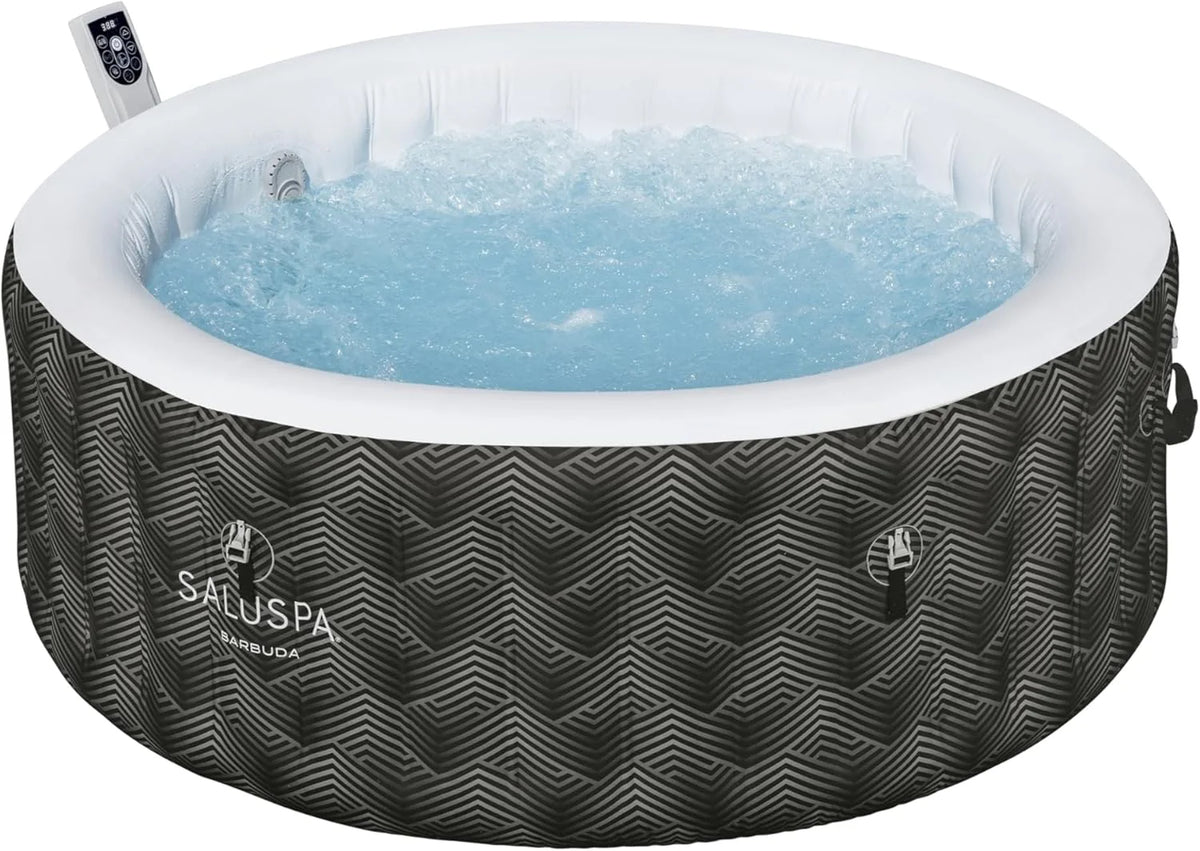Bestway SaluSpa Miami Inflatable Hot Tub Spa, 71 x 26 in, 2-4 Person, Black - 60104E