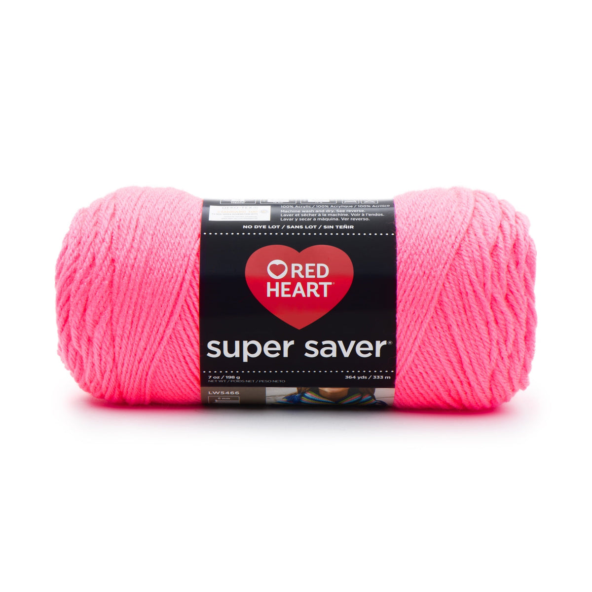 Red Heart Super Saver 4 Medium Acrylic Yarn Black 7oz 198g 364 Yards