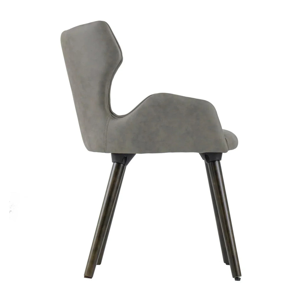 A & B Home Set Of 2 Dining Chairs, 22in W X 23.2in D X 32.3in H - 49809-GRAY-DS