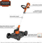 BLACK+DECKER Cordless 3-in-1 String Trimmer, Lawn Mower And Edger, 12-Inch, 20V - MTC220