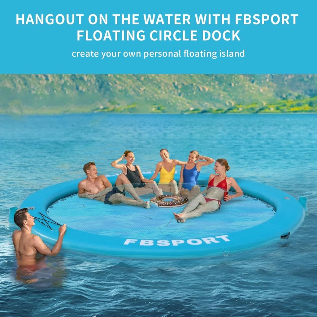 FBSPORT 8ft Inflatable Water Hammock Floating Platform