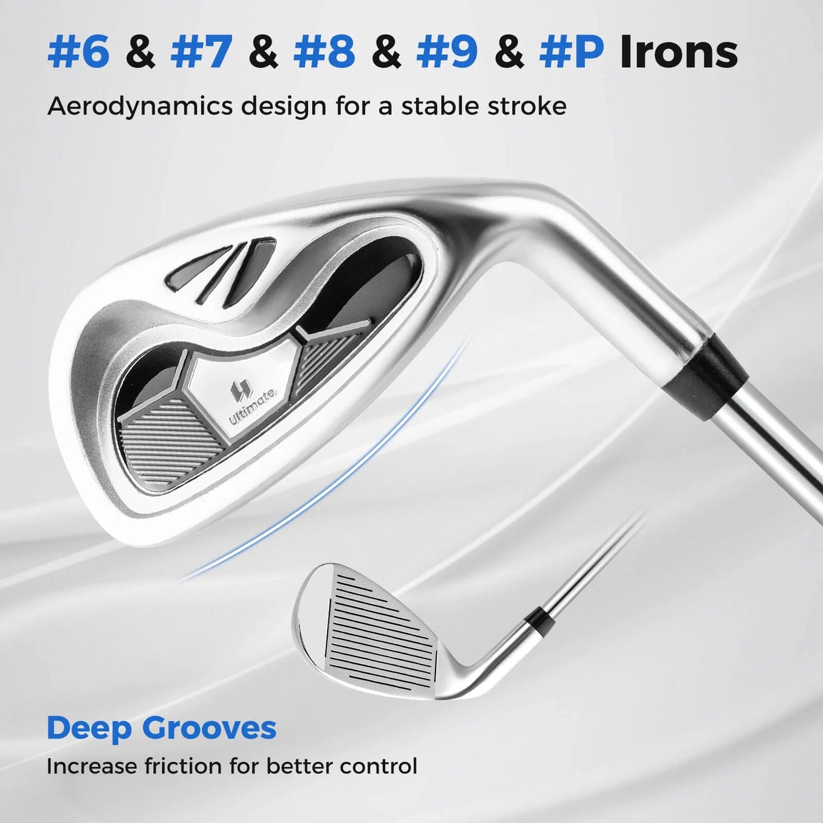 Costway Men's Complete Golf Club Set 10 Pieces With 460cc Alloy Driver
