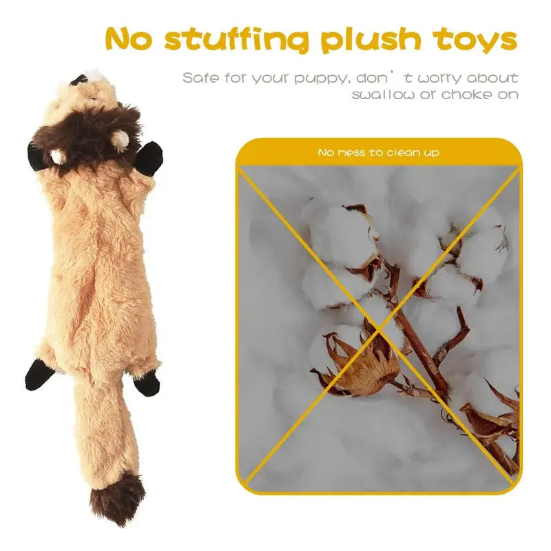 Plush Paws No-Stuffing Squeaky Dog Toy Set, 5 Pack