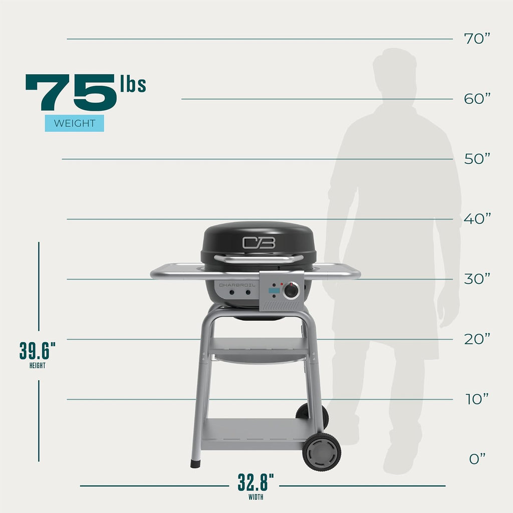 Charbroil 3-in-1 Dual Fuel Electric Grill, Griddle And Charcoal Grill - 25302145