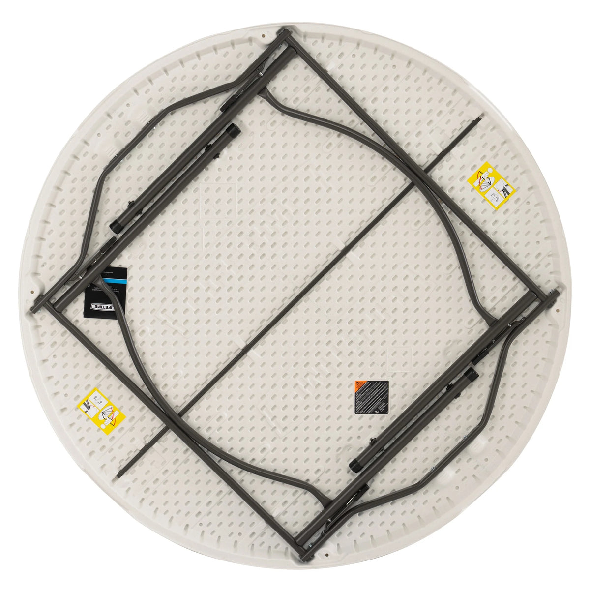 Lifetime 60 Inch Round Commercial Folding Table, Almond - 280435