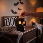 Ceramic Skull Electric Wax Warmer, Black, Halloween by Way To Celebrate