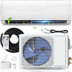 9000 BTU 17 SEER2 Ductless Mini Split Air Conditioner And Heater, 208-230V - White
