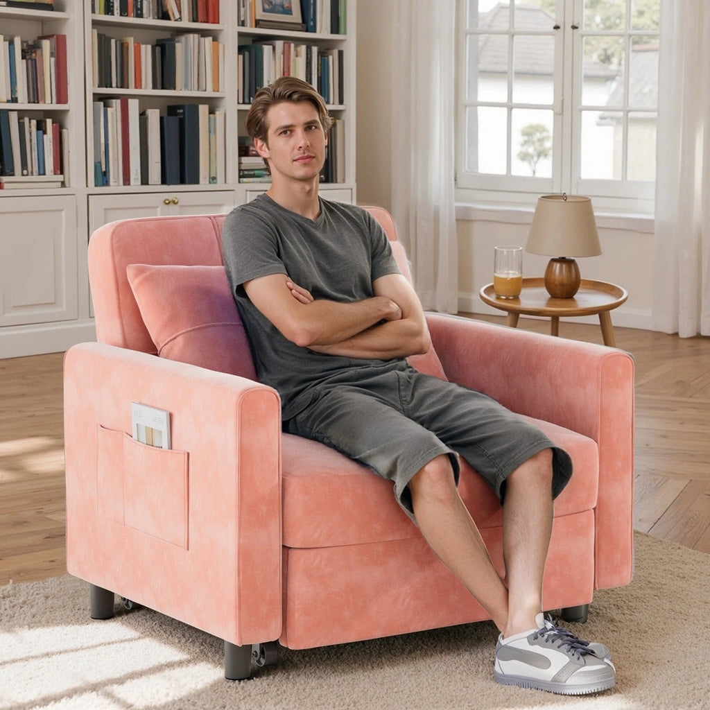 3-in-1 Adjustable Pull-Out Sleeper Sofa Bed With 330 Pounds Capacity