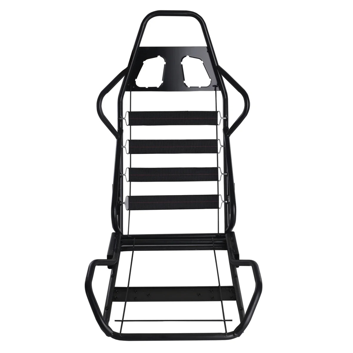 Racing Seats, PVC With Suede Material, Double Slider Design, Black - 2 Pieces