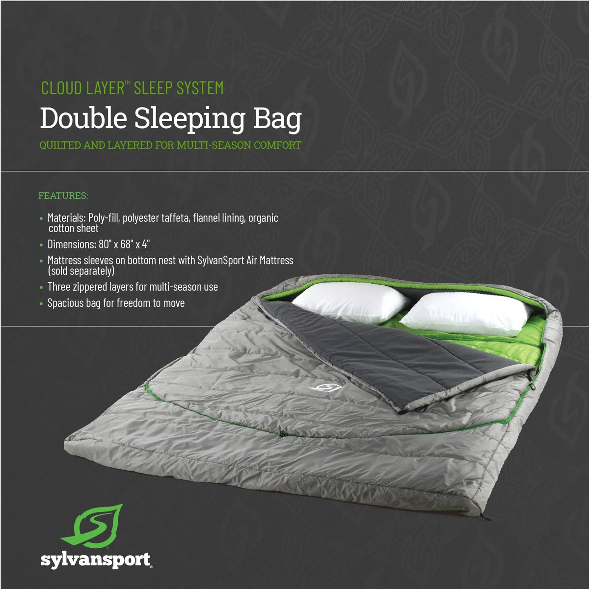 SylvanSport Cloud Layer Double Sleeping Bag