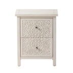 Farmhouse Fully Assembled Nightstand With 2 Drawers