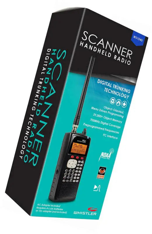 Whistler Handheld Digital Scanner Radio, Black - WS1040