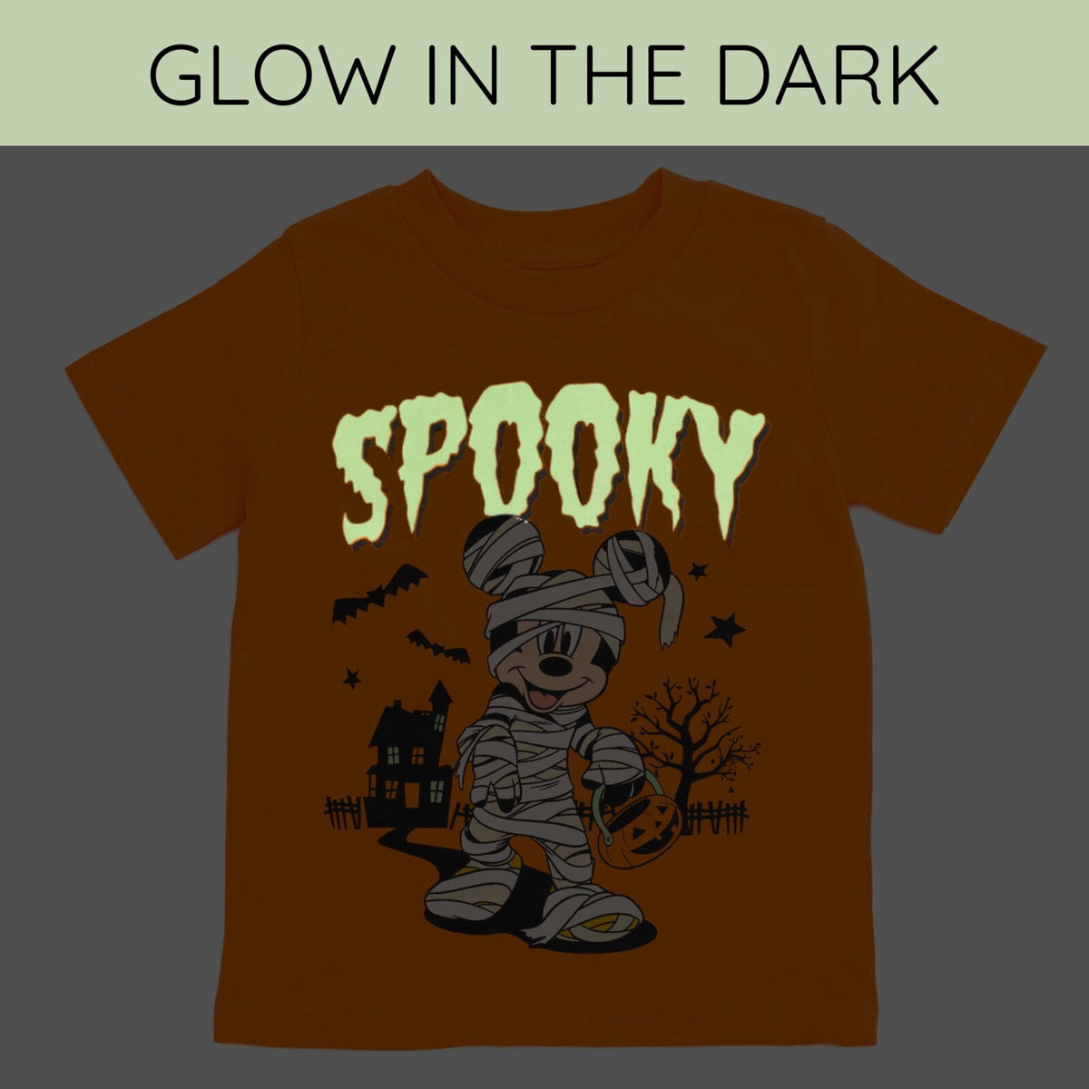 Disney Mickey Mouse Little Boys' Short Sleeve Graphic T-Shirt Mummy Orange