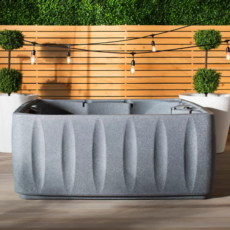 AquaRest Spas 6-Person 29-Jet Plug-and-Play Square Hot Tub With Ozonator - AR-600P