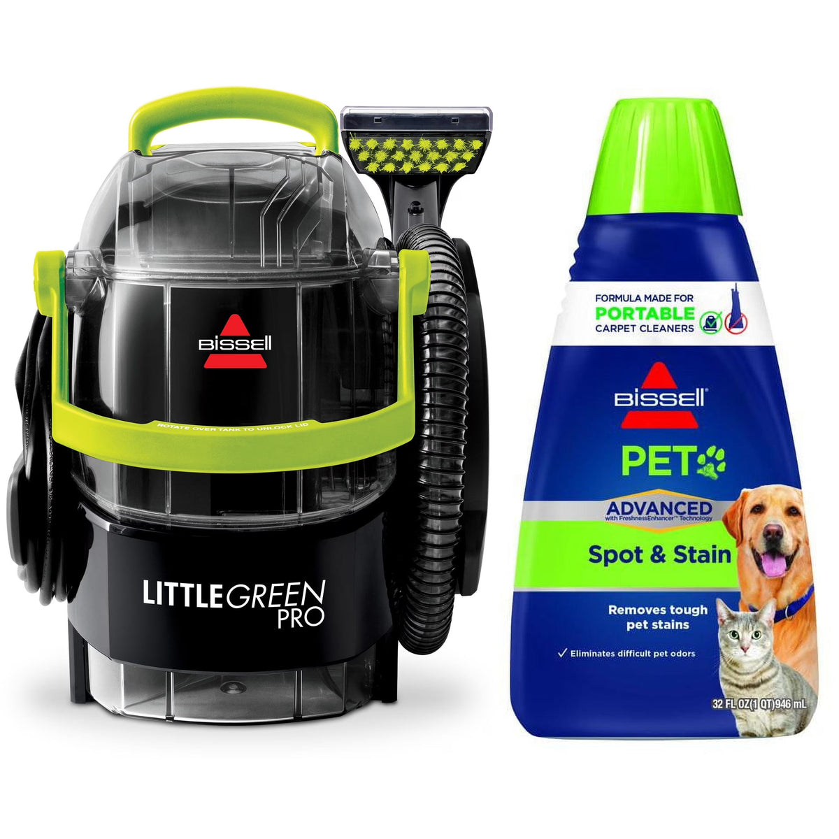 BISSELL Little Green Pro Portable Carpet Cleaner, 13-pound - 2505