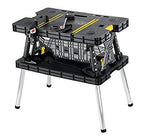 Keter Folding Work Table, 1000 lbs Capacity, Two 12 in Clamps, Black/Yellow - 197283