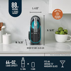 SLUSHi Frozen Drink And Slushie Machine, 88 oz, 5 Preset Programs, Black - FS301