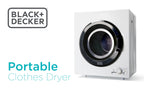 BLACK+DECKER Compact Vented Dryer, 3.5 Cu. Ft., 13.2 lbs., White - BCED37