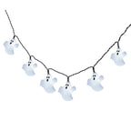 Indoor 10-Count Battery-Operated LED Ghost String Lights, Cool White, 4.5', Halloween by Way To Celebrate