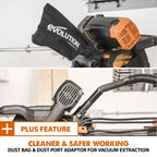 Evolution Dual Bevel Sliding Miter Saw With 10 in Multi-Material Cutting Blade - R255SMS-DB+