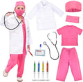 Doctor Costume for Kids, Doctor Costume with Lab Coat Halloween Party Dress Up for Girls Age 8-12 Years
