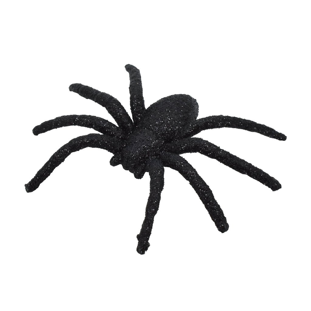 Glitter Spiders Decorations, Black, 8 Count, Halloween by Way To Celebrate