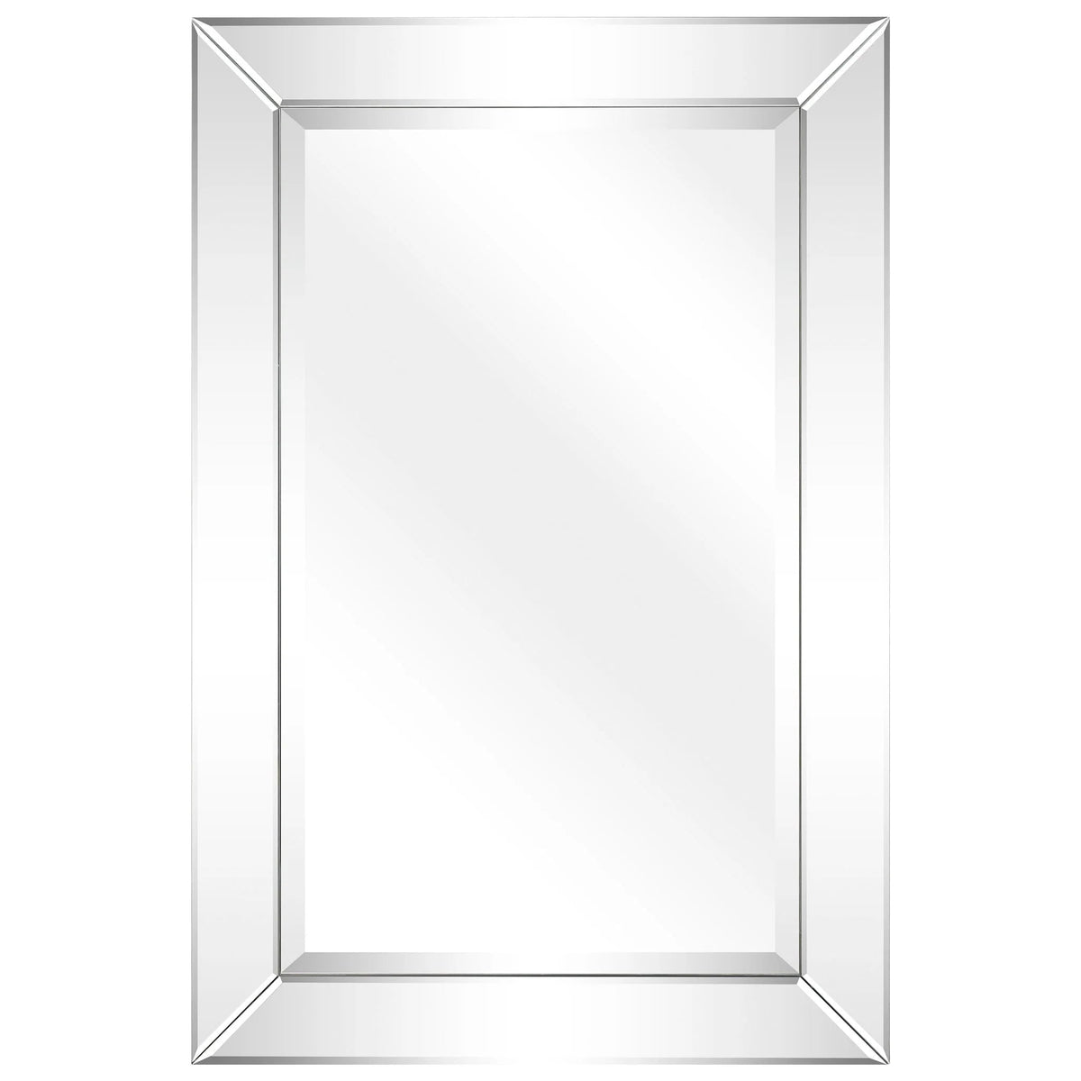 Rectangular Clear Beveled Wall Mirror - 3 Sizes