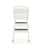 COSCO Stylaire Retro Chair And Step Stool With Flip-Up Seat - White, One Pack