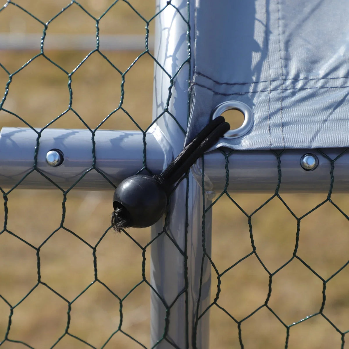 PawHut Walk-In Chicken Coop Run With Waterproof Anti-UV Cover - 9.8' x 6.6' x 6.4', 1.26 in Tube Diameter